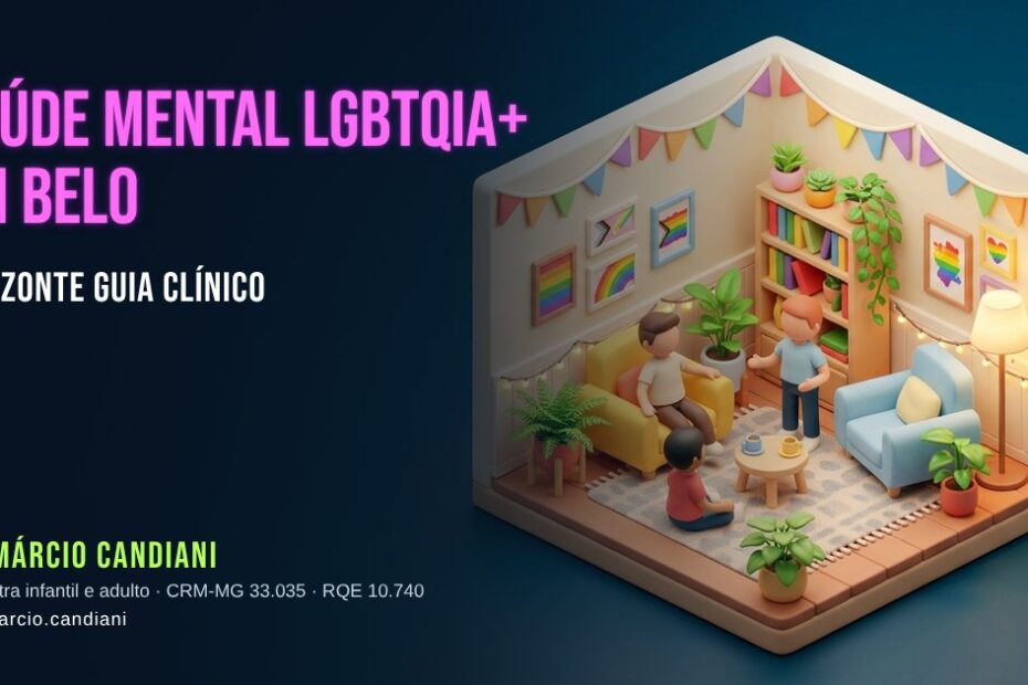 Ilustração 3D em miniatura sobre saúde mental lgbtqia+ em belo horizonte - Dr. Márcio Candiani, psiquiatra em Belo Horizonte