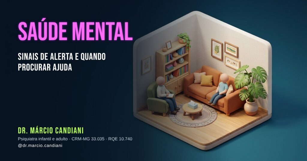 Ilustração 3D em miniatura sobre saúde mental - Dr. Márcio Candiani, psiquiatra em Belo Horizonte