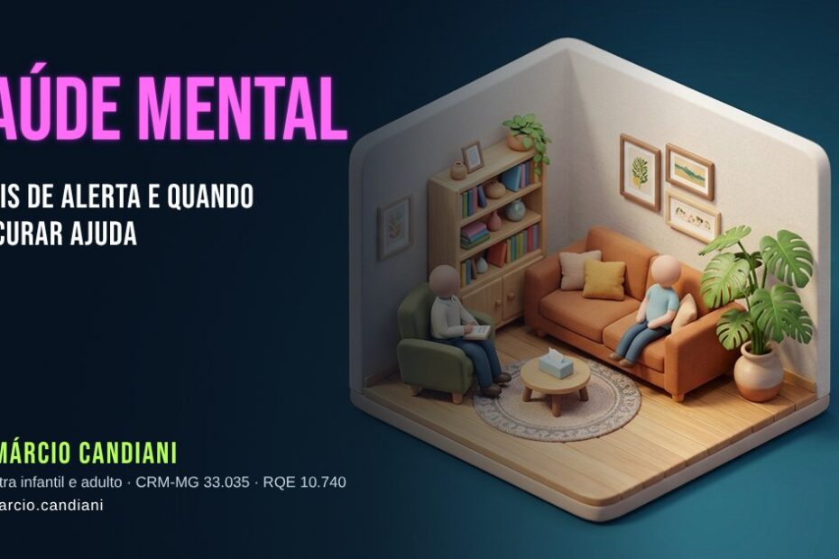 Ilustração 3D em miniatura sobre saúde mental - Dr. Márcio Candiani, psiquiatra em Belo Horizonte