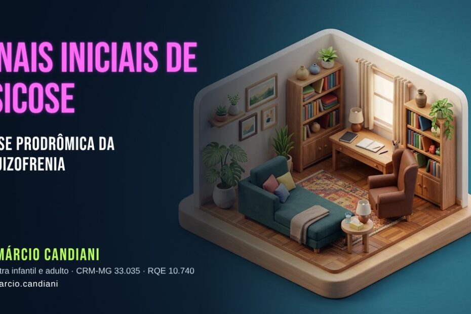 Ilustração 3D em miniatura sobre sinais iniciais de psicose - Dr. Márcio Candiani, psiquiatra em Belo Horizonte