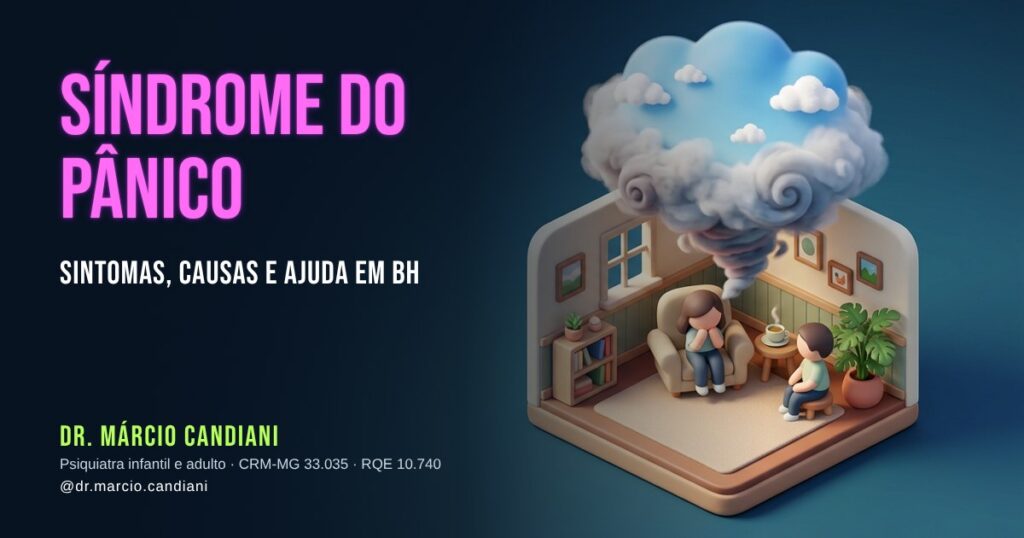 Ilustração 3D em miniatura sobre síndrome do pânico - Dr. Márcio Candiani, psiquiatra em Belo Horizonte