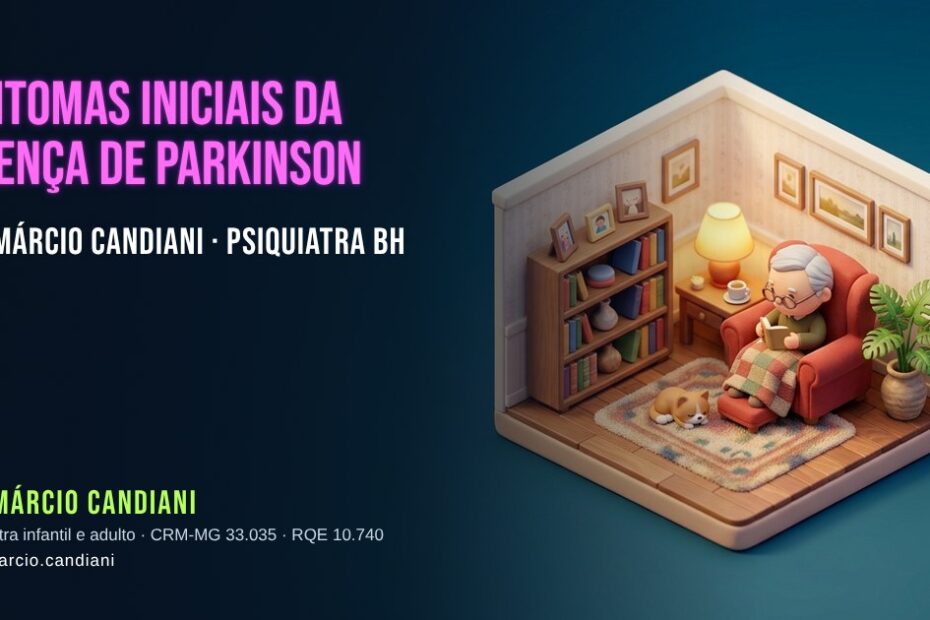Ilustração 3D em miniatura sobre sintomas iniciais da doença de parkinson - Dr. Márcio Candiani, psiquiatra em Belo Horizonte