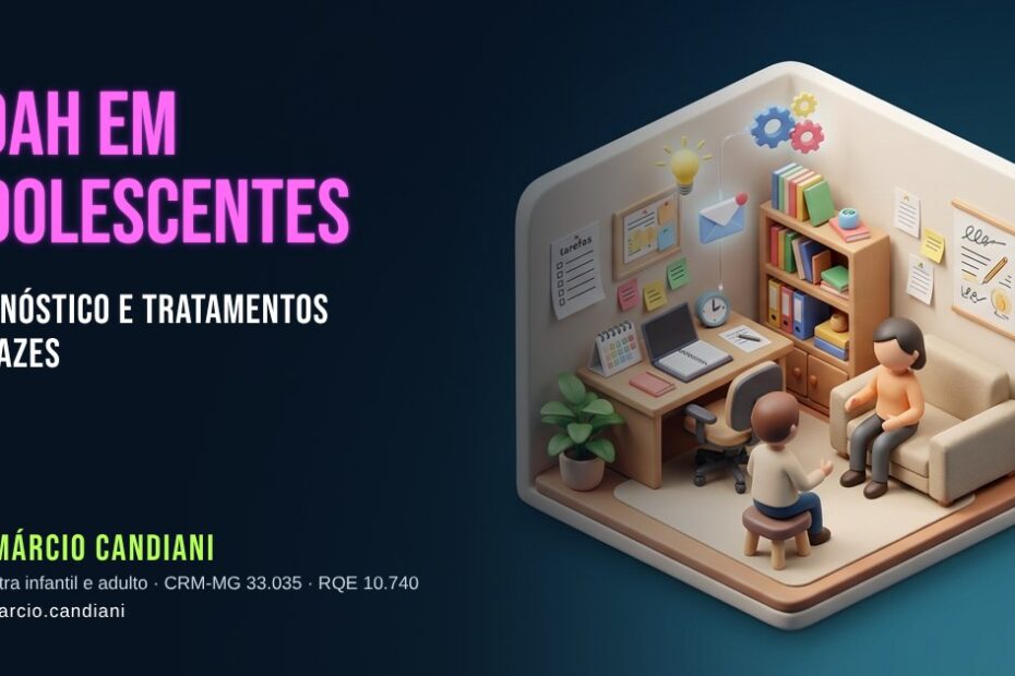 Ilustração 3D em miniatura sobre tdah em adolescentes - Dr. Márcio Candiani, psiquiatra em Belo Horizonte