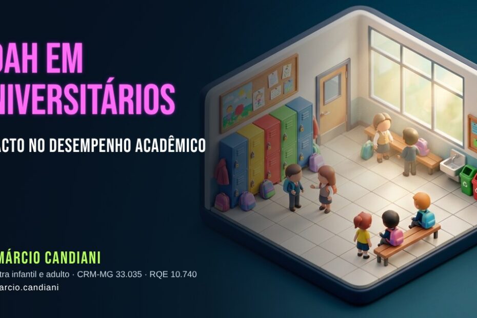 Ilustração 3D em miniatura sobre tdah em universitários - Dr. Márcio Candiani, psiquiatra em Belo Horizonte
