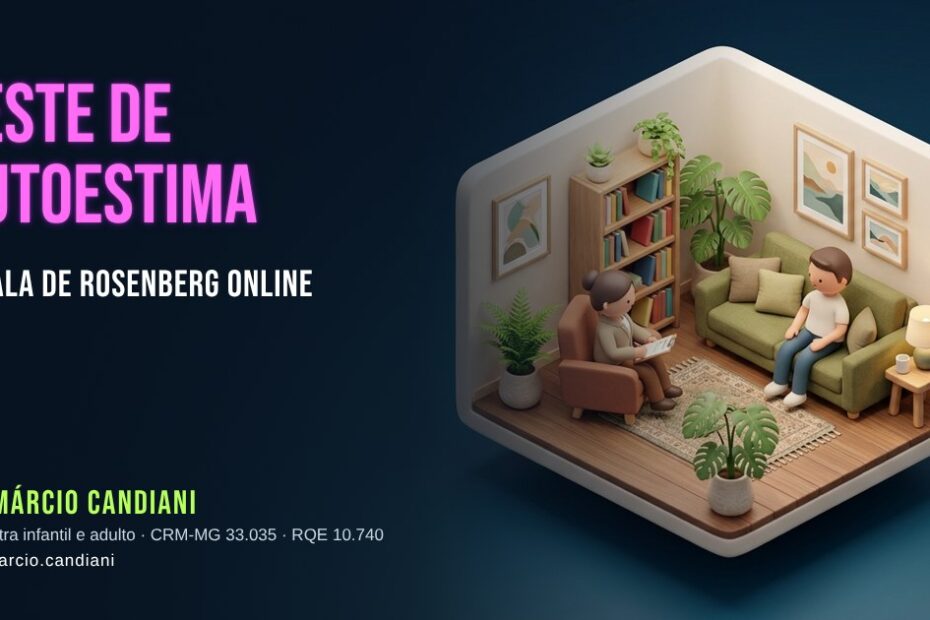 Ilustração 3D em miniatura sobre teste de autoestima - Dr. Márcio Candiani, psiquiatra em Belo Horizonte