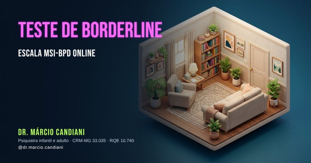 Ilustração 3D em miniatura sobre teste de borderline - Dr. Márcio Candiani, psiquiatra em Belo Horizonte