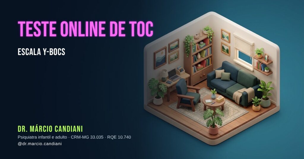 Ilustração 3D em miniatura sobre teste de toc - Dr. Márcio Candiani, psiquiatra em Belo Horizonte