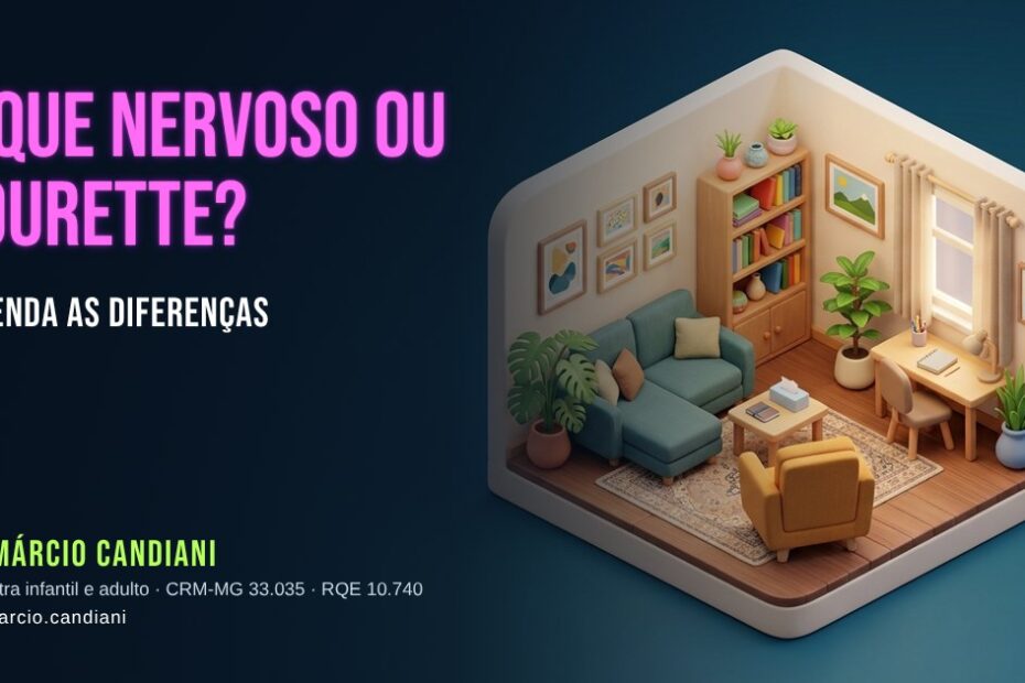 Ilustração 3D em miniatura sobre tique nervoso ou síndrome de tourette - Dr. Márcio Candiani, psiquiatra em Belo Horizonte