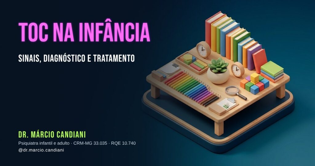 Ilustração 3D em miniatura sobre toc na infância - Dr. Márcio Candiani, psiquiatra em Belo Horizonte