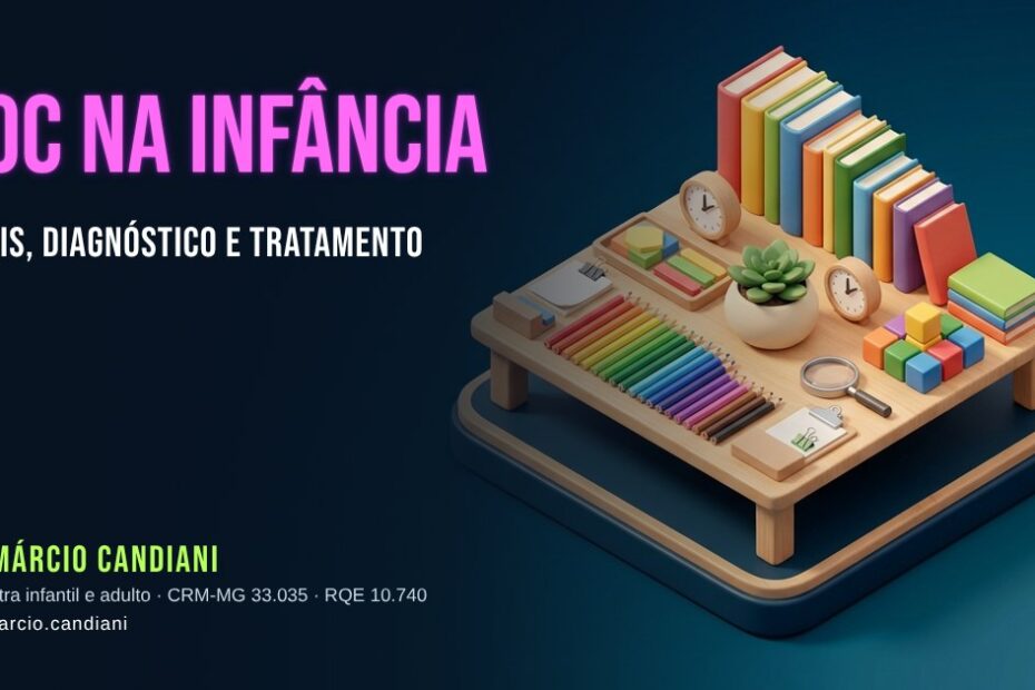 Ilustração 3D em miniatura sobre toc na infância - Dr. Márcio Candiani, psiquiatra em Belo Horizonte