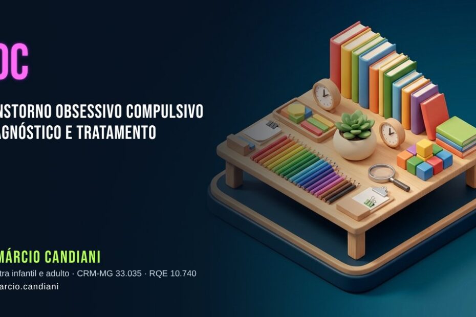 Ilustração 3D em miniatura sobre toc - Dr. Márcio Candiani, psiquiatra em Belo Horizonte