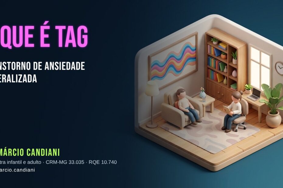 Ilustração 3D em miniatura sobre transtorno de ansiedade generalizada - Dr. Márcio Candiani, psiquiatra em Belo Horizonte