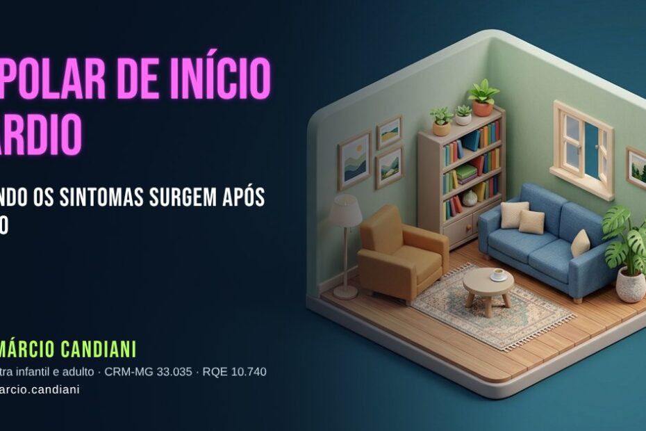 Ilustração 3D em miniatura sobre transtorno bipolar de início tardio - Dr. Márcio Candiani, psiquiatra em Belo Horizonte