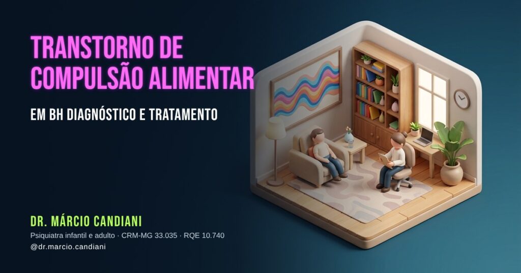 Ilustração 3D em miniatura sobre transtorno de compulsão alimentar em bh - Dr. Márcio Candiani, psiquiatra em Belo Horizonte