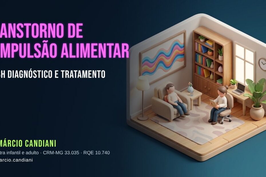 Ilustração 3D em miniatura sobre transtorno de compulsão alimentar em bh - Dr. Márcio Candiani, psiquiatra em Belo Horizonte
