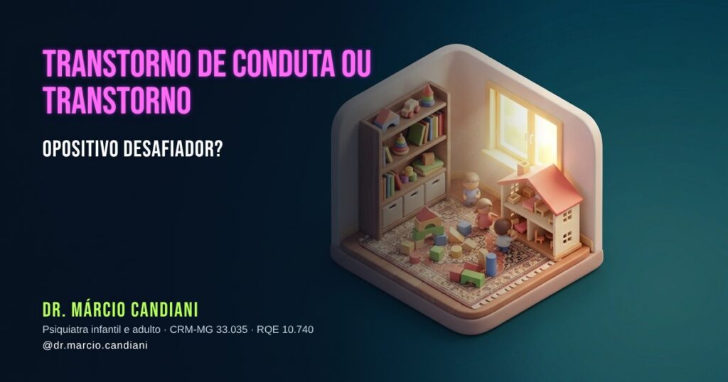 Ilustração 3D em miniatura sobre transtorno de conduta ou transtorno opositivo desafiador? - Dr. Márcio Candiani, psiquiatra em Belo Horizonte