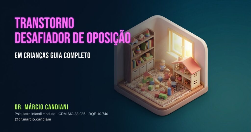 Ilustração 3D em miniatura sobre transtorno desafiador de oposição em crianças - Dr. Márcio Candiani, psiquiatra em Belo Horizonte
