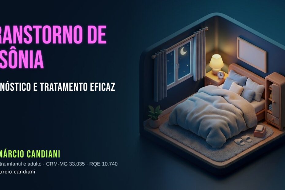 Ilustração 3D em miniatura sobre transtorno de insônia - Dr. Márcio Candiani, psiquiatra em Belo Horizonte