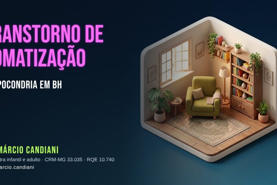 Ilustração 3D em miniatura sobre transtorno de somatização e hipocondria em bh - Dr. Márcio Candiani, psiquiatra em Belo Horizonte