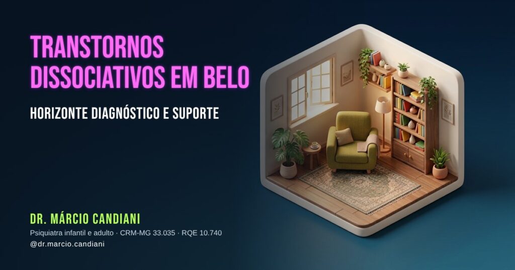 Ilustração 3D em miniatura sobre transtornos dissociativos em belo horizonte - Dr. Márcio Candiani, psiquiatra em Belo Horizonte