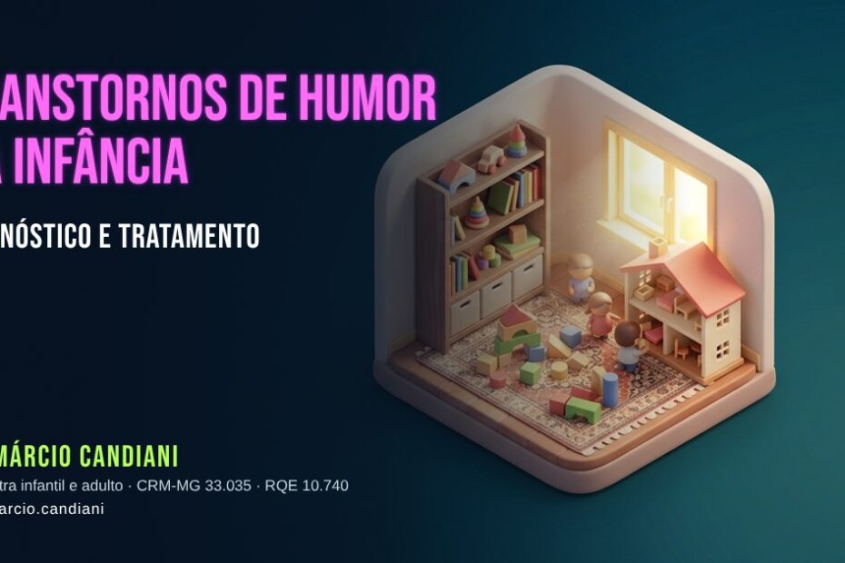 Ilustração 3D em miniatura sobre transtornos de humor na infância - Dr. Márcio Candiani, psiquiatra em Belo Horizonte