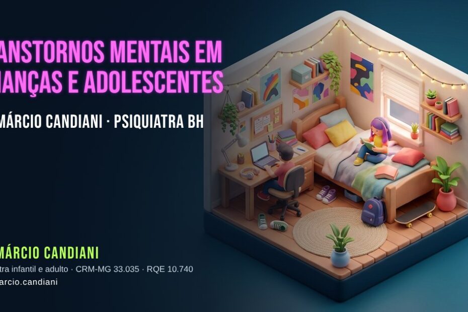 Ilustração 3D em miniatura sobre transtornos mentais em crianças e adolescentes - Dr. Márcio Candiani, psiquiatra em Belo Horizonte