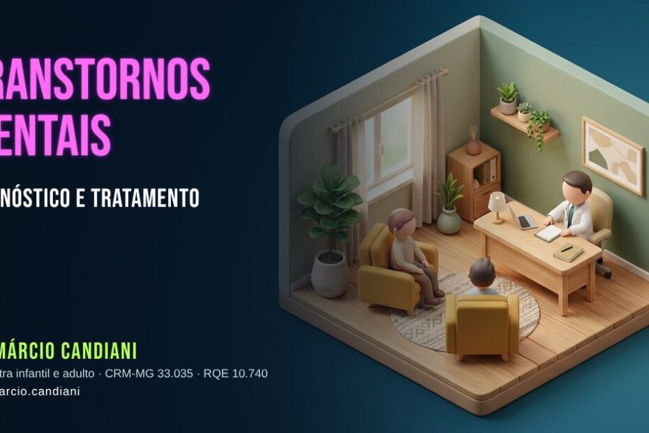 Ilustração 3D em miniatura sobre transtornos mentais - Dr. Márcio Candiani, psiquiatra em Belo Horizonte
