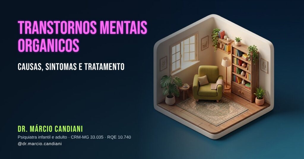 Ilustração 3D em miniatura sobre transtornos mentais organicos - Dr. Márcio Candiani, psiquiatra em Belo Horizonte