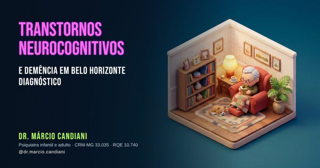 Ilustração 3D em miniatura sobre transtornos neurocognitivos e demência em belo horizonte - Dr. Márcio Candiani, psiquiatra em Belo Horizonte