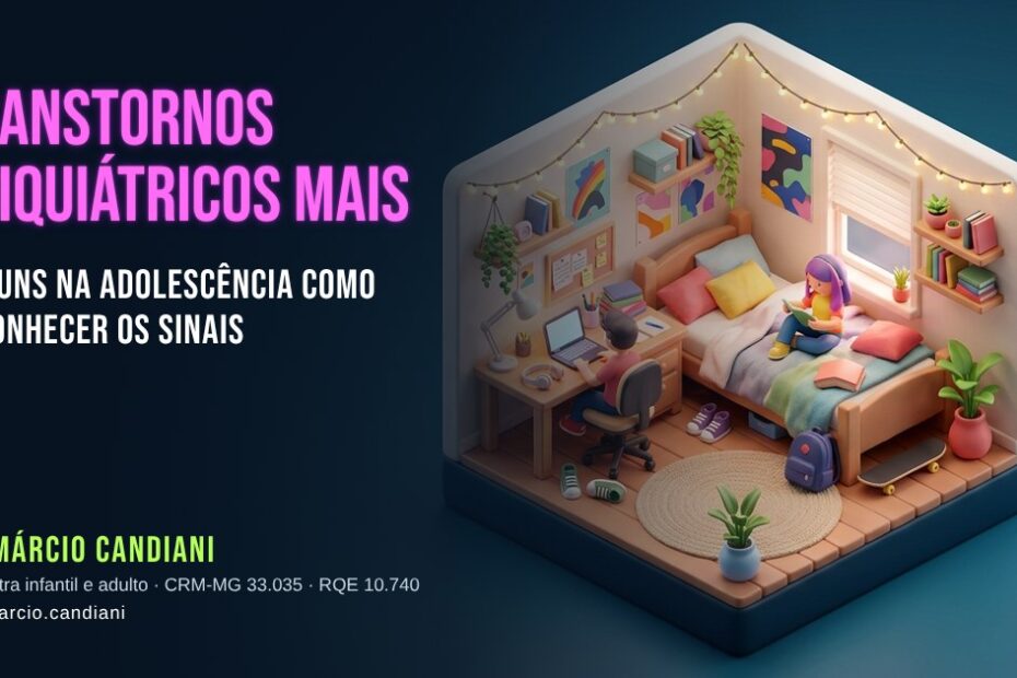 Ilustração 3D em miniatura sobre transtornos psiquiátricos mais comuns na adolescência - Dr. Márcio Candiani, psiquiatra em Belo Horizonte