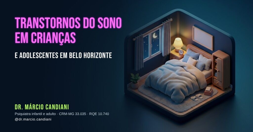 Ilustração 3D em miniatura sobre transtornos do sono em crianças e adolescentes em belo horizonte - Dr. Márcio Candiani, psiquiatra em Belo Horizonte