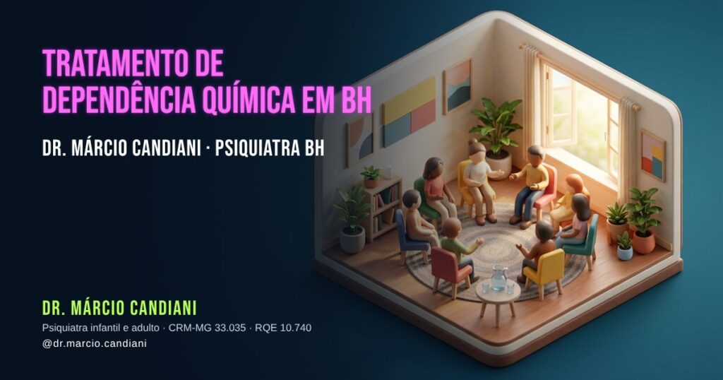 Ilustração 3D em miniatura sobre tratamento de dependência química em bh - Dr. Márcio Candiani, psiquiatra em Belo Horizonte