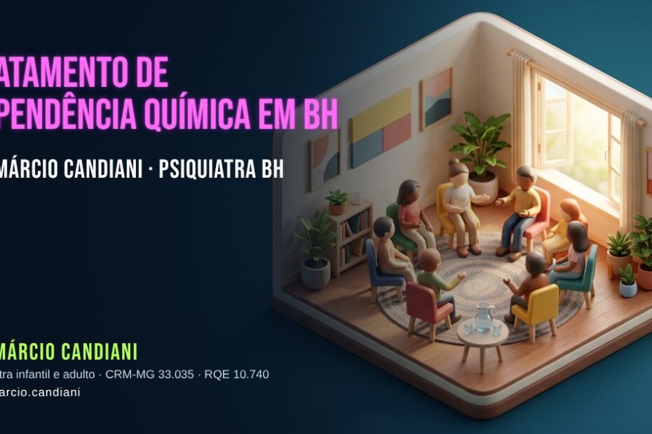 Ilustração 3D em miniatura sobre tratamento de dependência química em bh - Dr. Márcio Candiani, psiquiatra em Belo Horizonte
