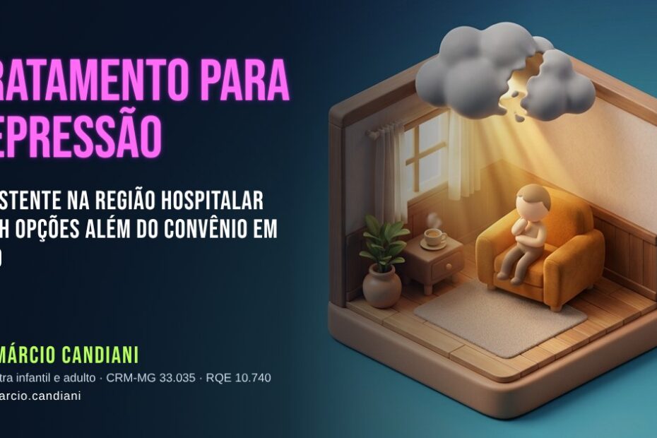 Ilustração 3D em miniatura sobre tratamento para depressão resistente na região hospitalar de bh - Dr. Márcio Candiani, psiquiatra em Belo Horizonte