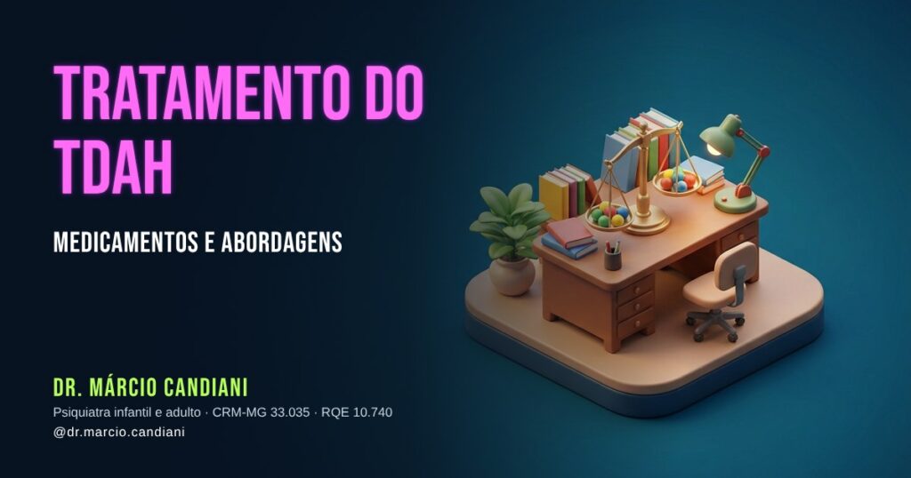 Ilustração 3D em miniatura sobre tratamento do tdah - Dr. Márcio Candiani, psiquiatra em Belo Horizonte
