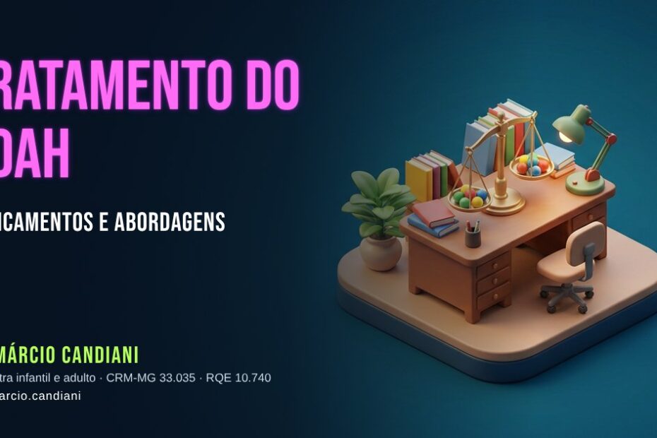 Ilustração 3D em miniatura sobre tratamento do tdah - Dr. Márcio Candiani, psiquiatra em Belo Horizonte