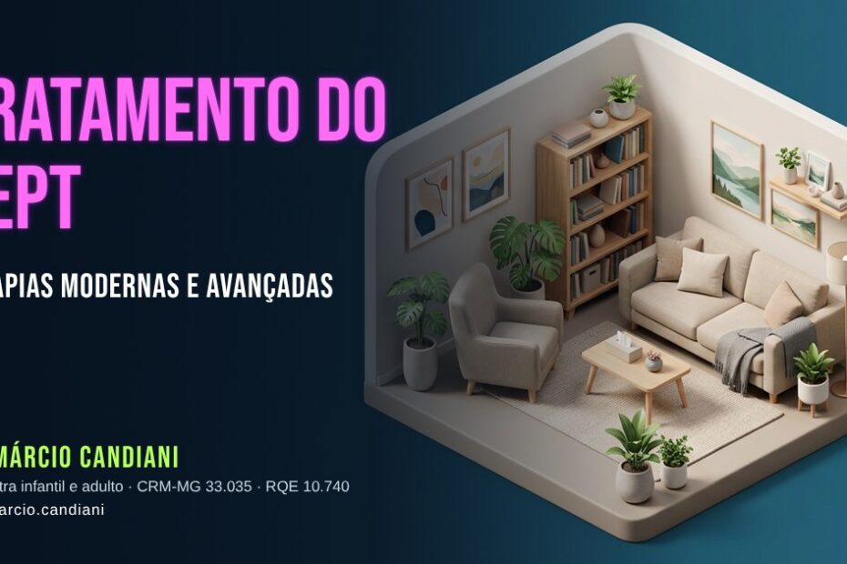 Ilustração 3D em miniatura sobre tratamento do tept - Dr. Márcio Candiani, psiquiatra em Belo Horizonte