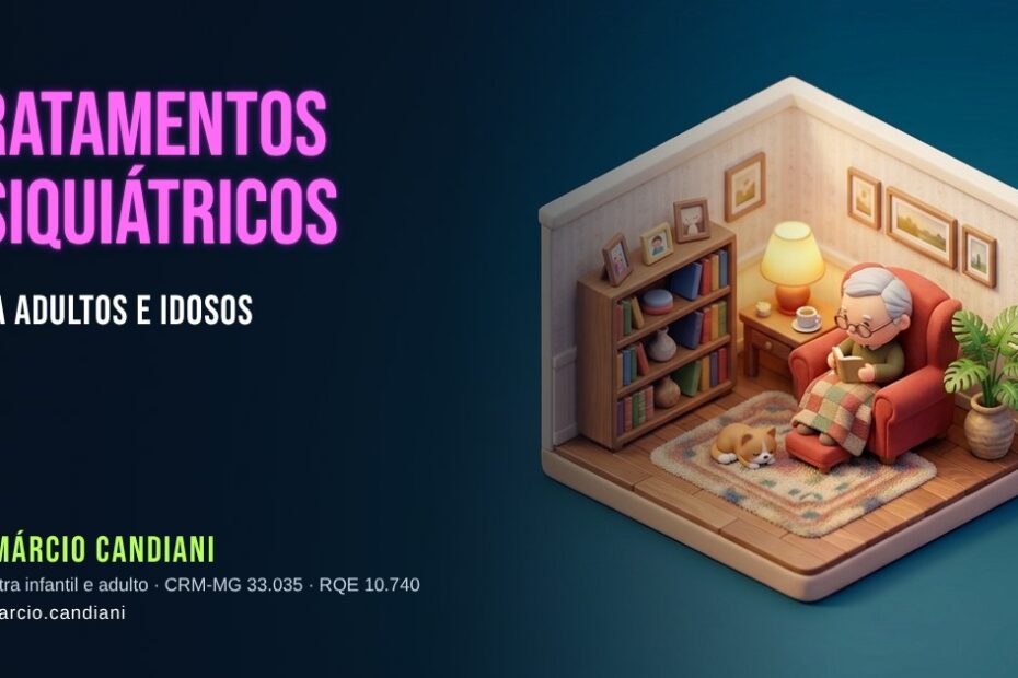 Ilustração 3D em miniatura sobre tratamentos psiquiátricos para adultos e idosos - Dr. Márcio Candiani, psiquiatra em Belo Horizonte
